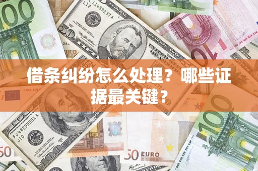 武汉借条纠纷怎么处理？哪些证据最关键？