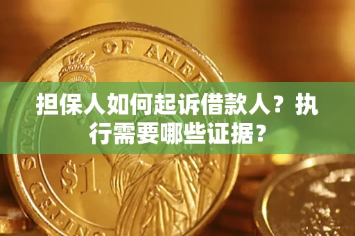 武汉担保人如何起诉借款人？执行需要哪些证据？