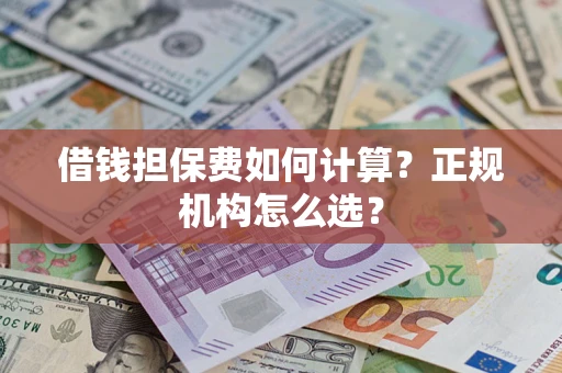 武汉借钱担保费如何计算？正规机构怎么选？