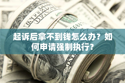 武汉起诉后拿不到钱怎么办？如何申请强制执行？