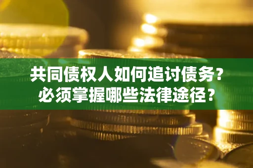 武汉共同债权人如何追讨债务？必须掌握哪些法律途径？