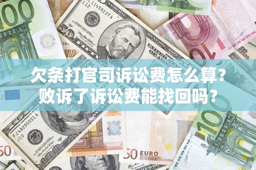 武汉欠条打官司诉讼费怎么算？败诉了诉讼费能找回吗？